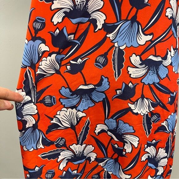 J.Crew Floral Print Short Sleeve straight cut loose fit Dress size 8 - Picture 4 of 11